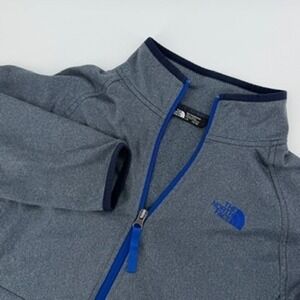 The North Face Boys Polyester Jacket Grey Blue Zip Up Kids Size L G‎ 14 16